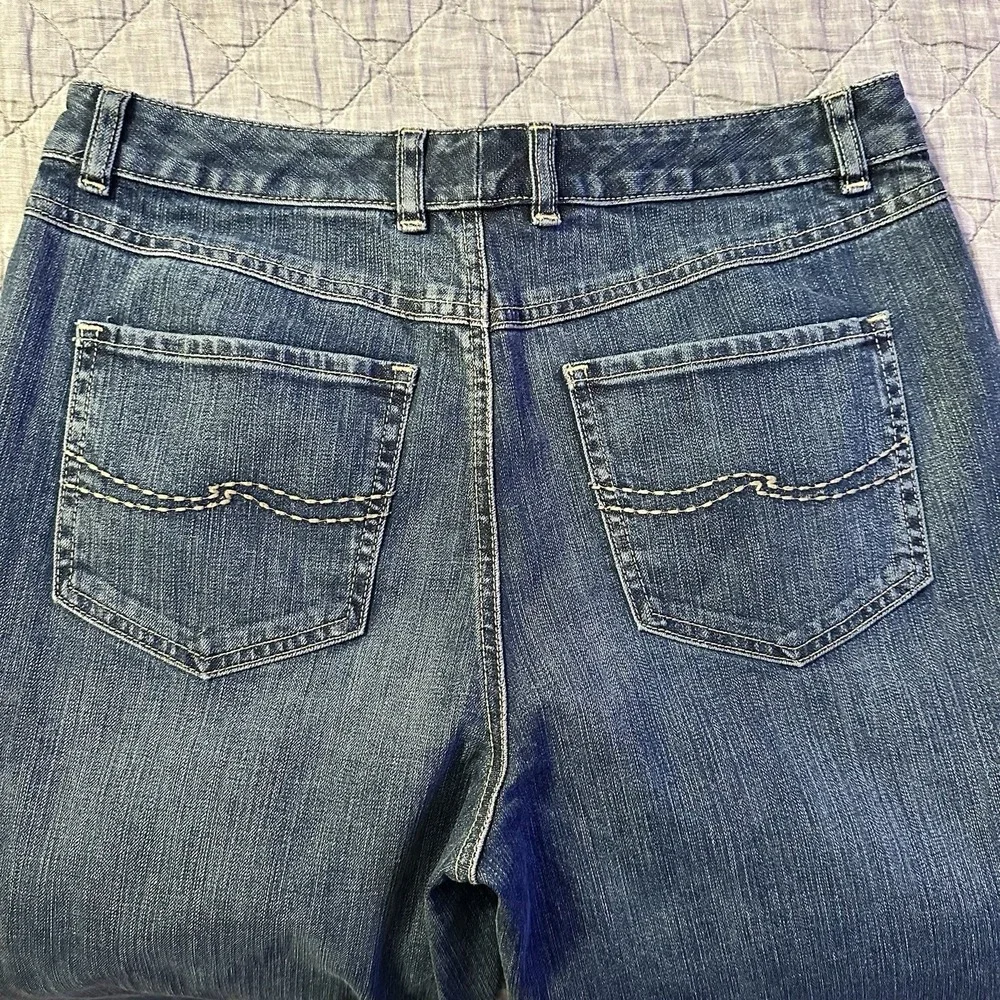 Talbots Stretch Straight Leg Jeans Womens 10 Medium Wash‎ Denim Classic Fit